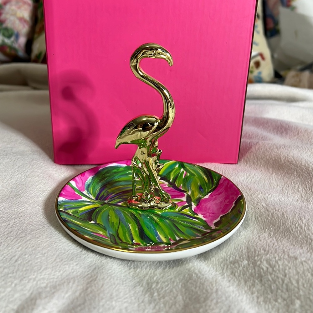 Lilly Pulitzer PaiNted Palm Ring Holder